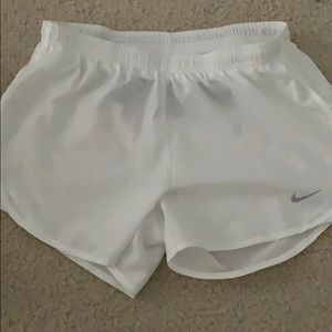 white nike shorts